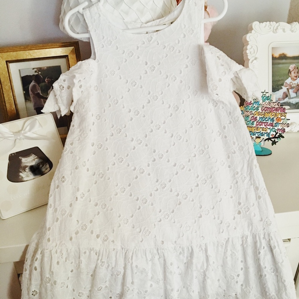 White Zara Eyelet dress